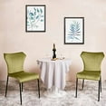 thumbnail image 1 of MOJAY Modern Kitchen Dining Room Chairs Set of 2, Velvet Accent Chairs with Metal Legs, Upholstered Living Room Chair, Kitchen Armless Chairs for Bedroom, Vanity(Green), 1 of 6