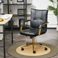 thumbnail image 1 of MOJAY PU Leather Ergonomic Executive Office Chair, Swivel Desk Chair with Padded Armrest,  Black, 1 of 7