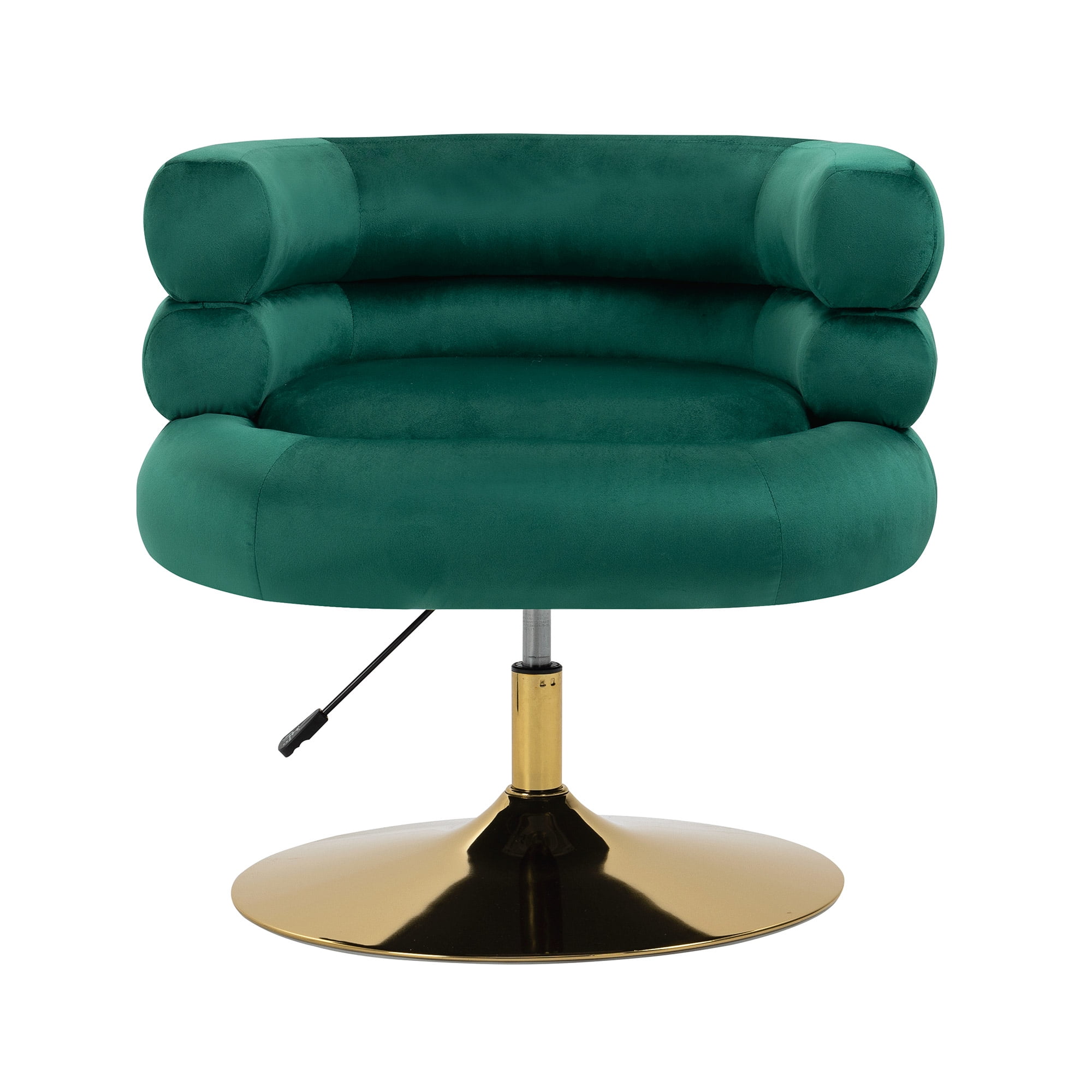 MOJAY Velvet Barrel Accent Chair, Green