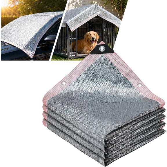 MOJEA 99% Aluminet Shade Cloth 6.5x3.3FT – Reflective Garden & Pets Shading Net