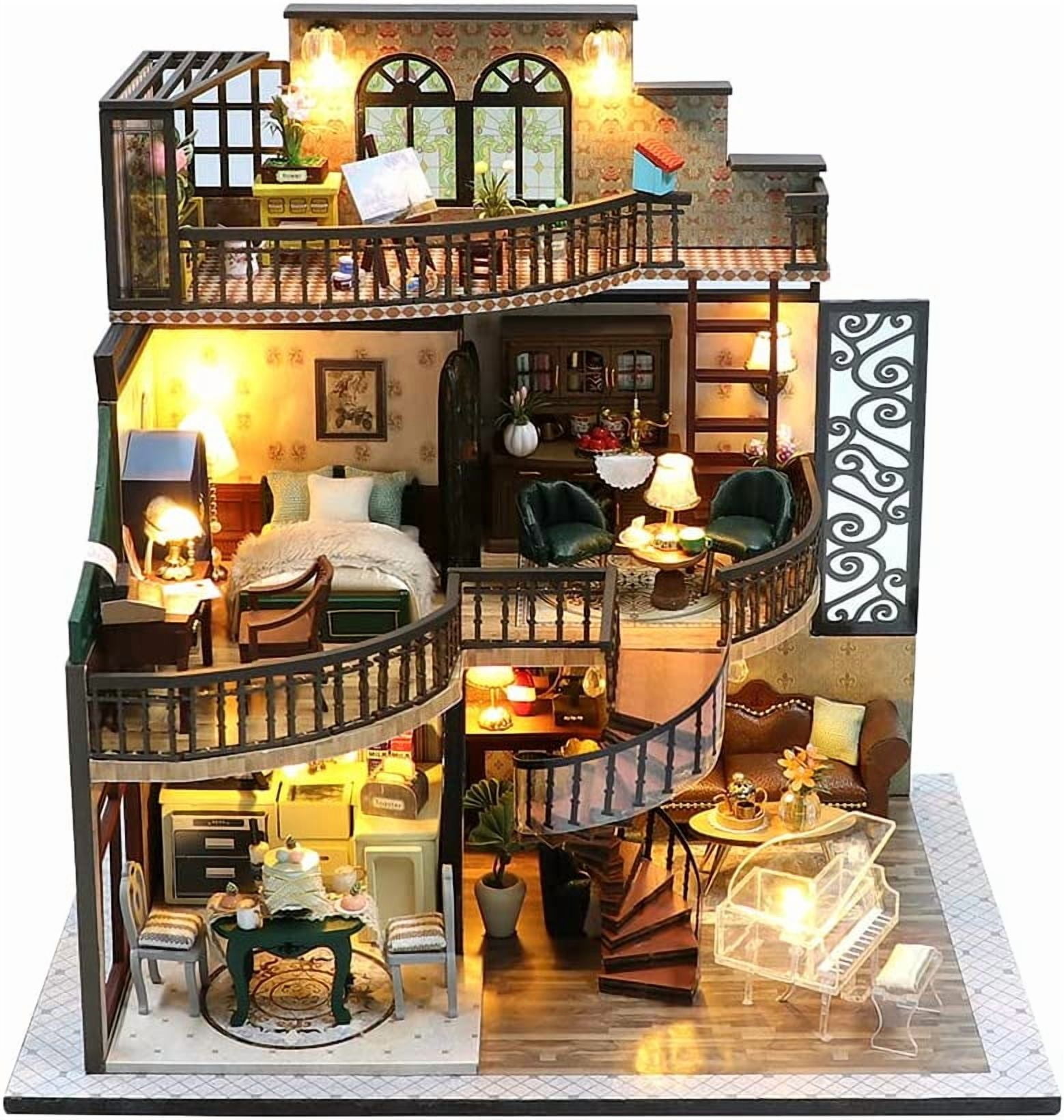 Rolife Book Nook DIY Maquette en Bois Adulte avec Lumières Bibliothèque