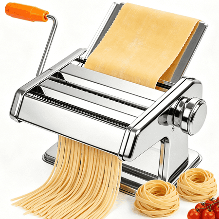 MOJINO Manual Pasta Maker Machine, Stainless Steel Noodle Maker with 8 Thickness Settings, 2 Cutting Widths for Spaghetti, Fettuccine, Lasagna and Dumpling Skin price history and forecast - MOJINO