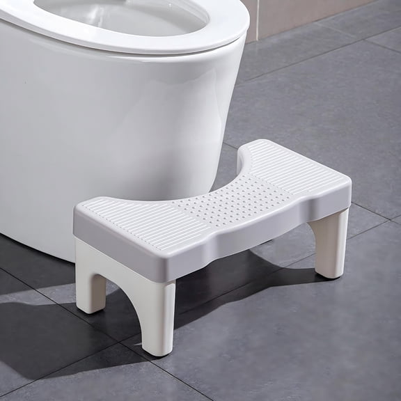 MOJINO 7" Toilet Stool, Non-Slip Poop Stool for Adults, Portable Squatting Toilet Step Stool for Bathroom, Potty Foot Rest for Pooping, Fits Adults, Seniors