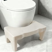 MOJINO-Toilet Stool Squat Adult,7-Inch Poop Stool Adult,Squatting Aid Potty Stool, Bathroom Poop Stool with Non-Slip Design,Toilet Step Stool Foot Rest Stool,White