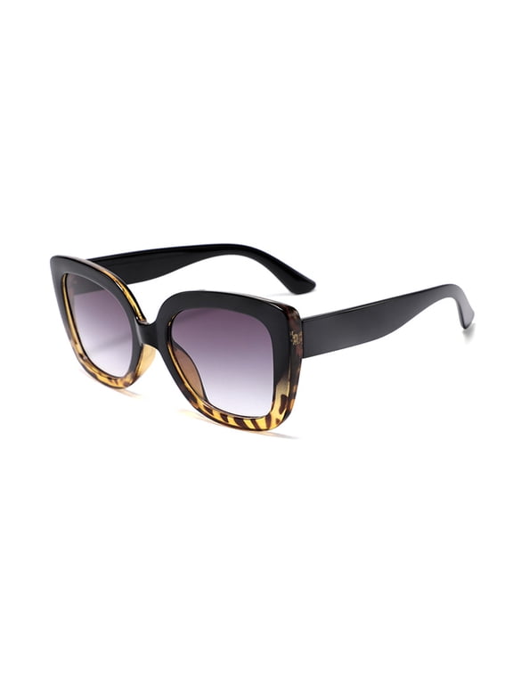 Vintage Women Oversized Sunglasses Designer Luxury Square Sun Glasses UV400 Protection Flat Lens