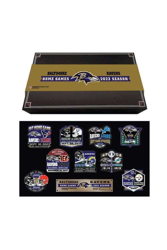 Baltimore Ravens 2023 Game Day Pin Collector Set