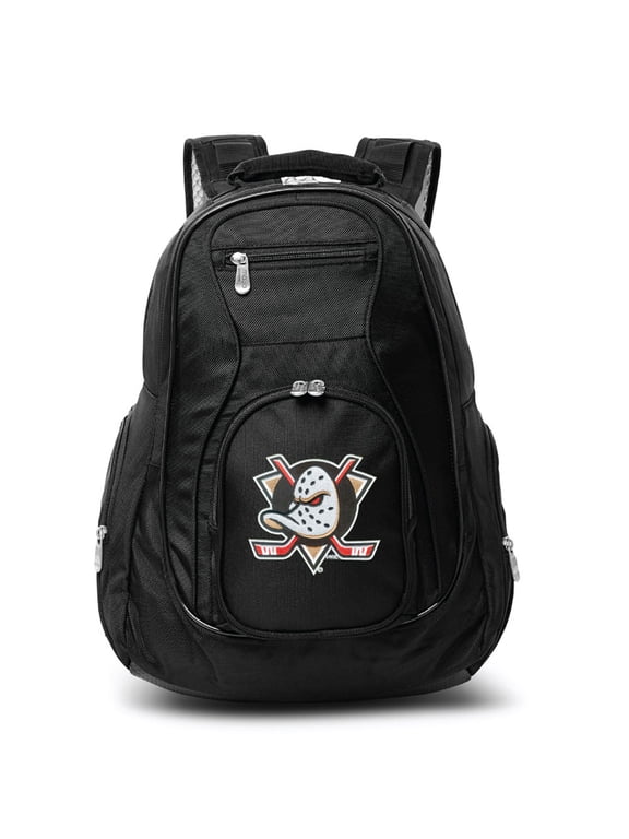 Black Anaheim Ducks 19'' Laptop Travel Backpack
