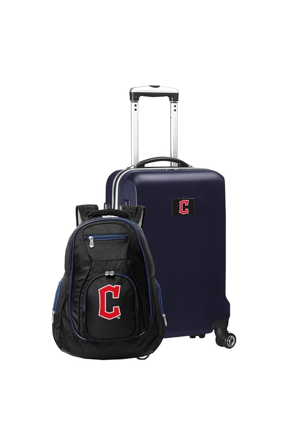 MOJO Black Cleveland Guardians Deluxe 2-Piece Backpack and Carry-On Set