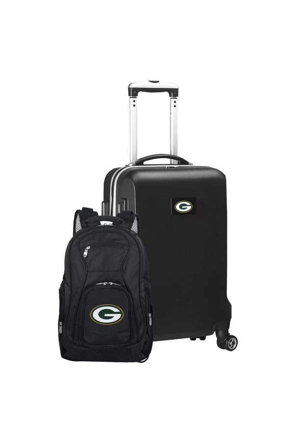 MOJO Black Green Bay Packers 2-Piece Backpack & Carry-On Set