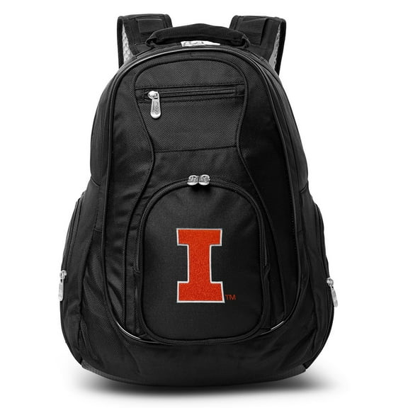 MOJO Black Illinois Fighting Illini 19'' Laptop Travel Backpack