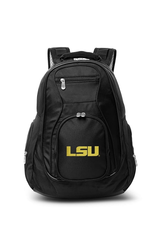 Black LSU Tigers 19'' Laptop Travel Backpack