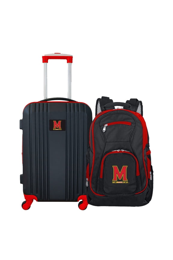 Black Maryland Terrapins 2-Piece Luggage & Backpack Set
