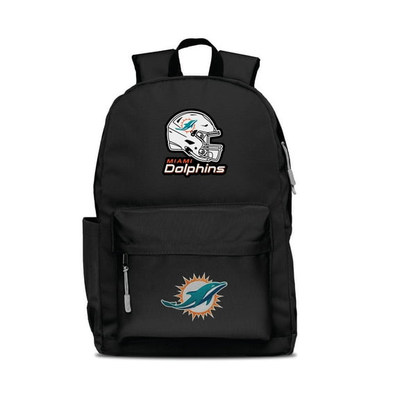 MOJO Black Miami Dolphins Two Logo Campus Backpack