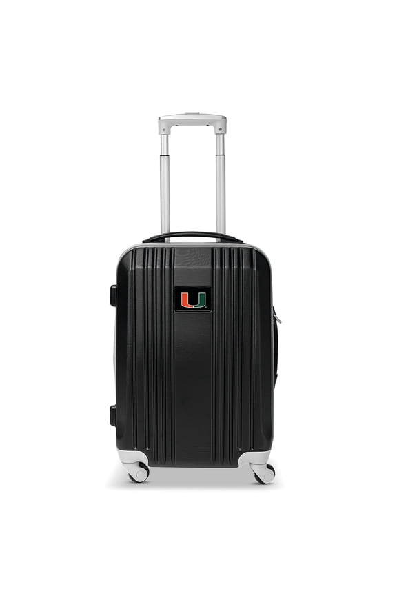 Black Miami Hurricanes 21" Hardcase Two-Tone Spinner Carry-On