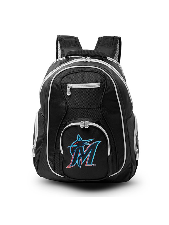MOJO Black Miami Marlins Trim Color Laptop Backpack