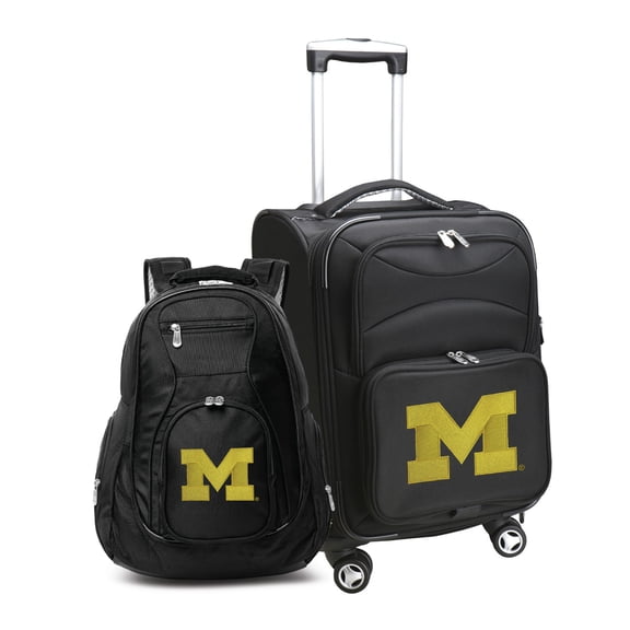 MOJO Black Michigan Wolverines Softside Carry-On & Backpack Set