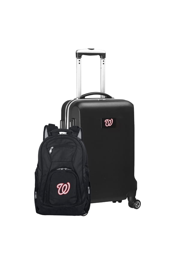 MOJO Black Minnesota Wild Deluxe 2-Piece Backpack and Carry-On Set