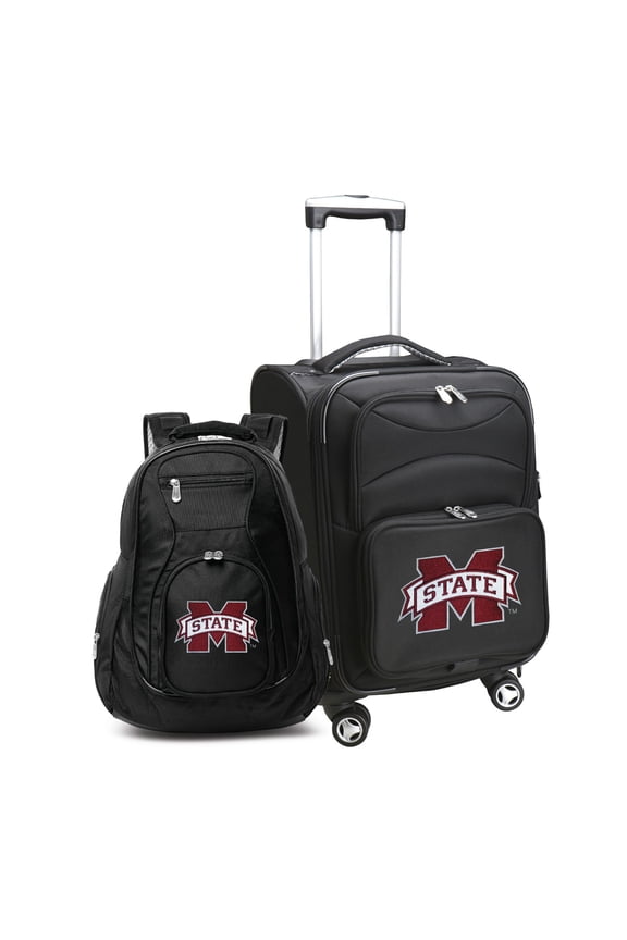 Black Mississippi State Bulldogs Softside Carry-On & Backpack Set