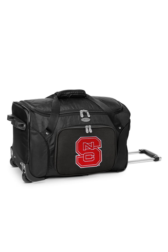 MOJO Black NC State Wolfpack 22" 2-Wheeled Duffel Bag
