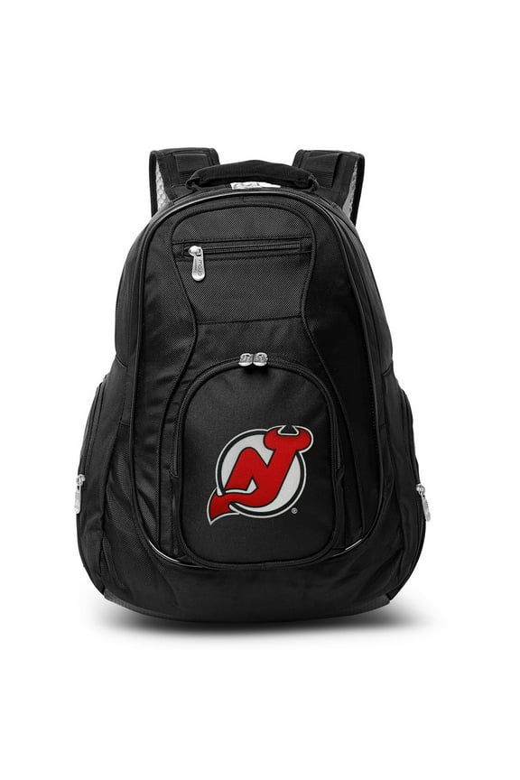 Black New Jersey Devils 19'' Laptop Travel Backpack