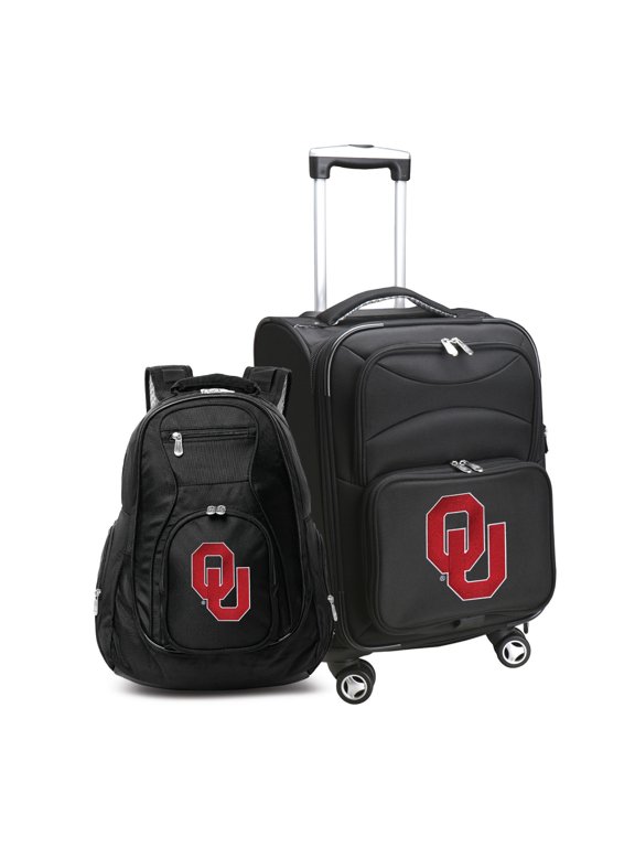 Black Oklahoma Sooners Softside Carry-On & Backpack Set