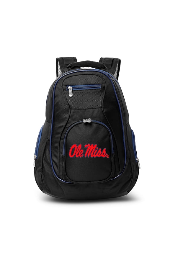 MOJO Black Ole Miss Rebels Trim Color Laptop Backpack