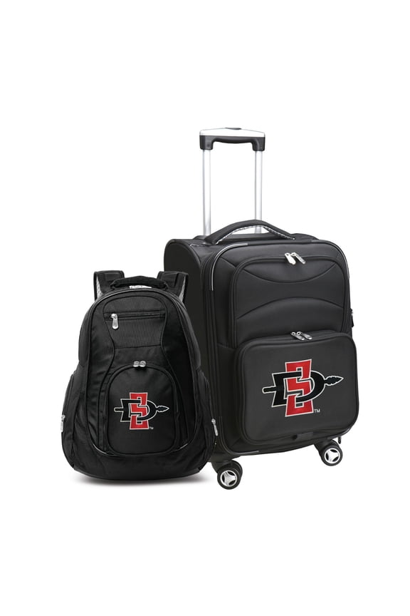 Black San Diego State Aztecs Softside Carry-On & Backpack Set