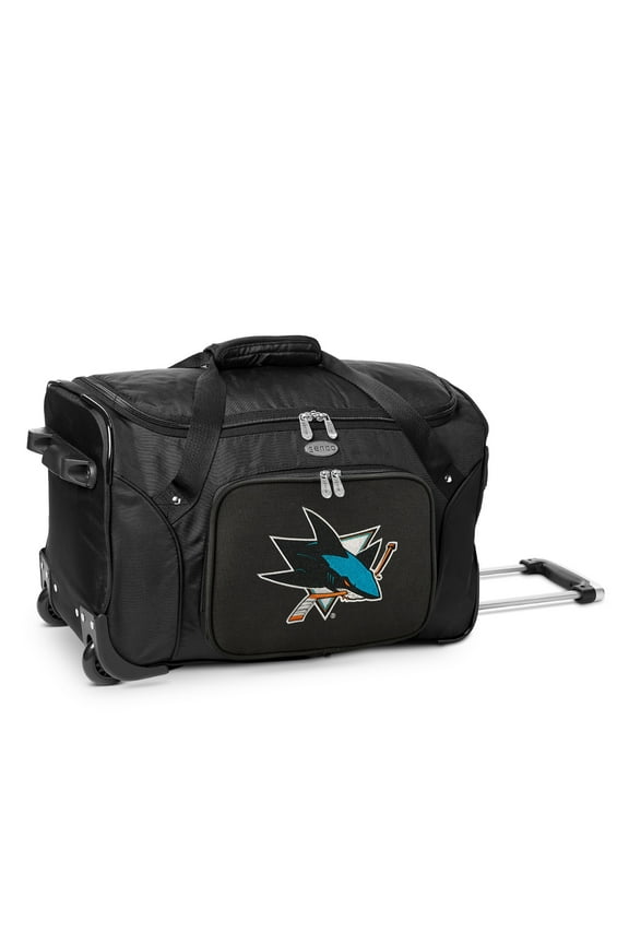 Black San Jose Sharks 22" 2-Wheeled Duffel Bag