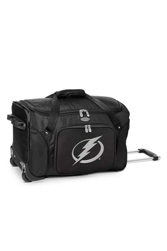 Black Tampa Bay Lightning 22" 2-Wheeled Duffel Bag