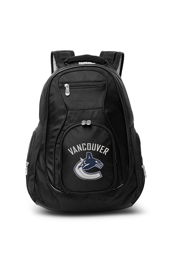Black Vancouver Canucks 19'' Laptop Travel Backpack