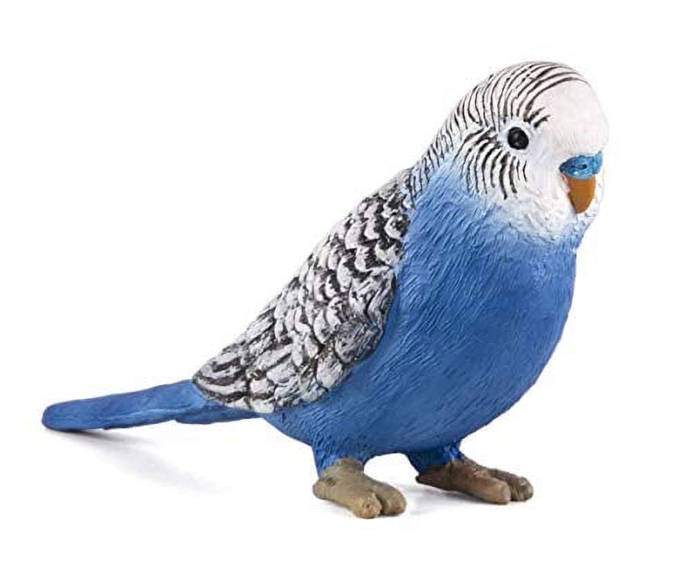 MOJO Blue Budgerigar Australian Parakeet Realistic International Wildlife Hand Painted Toy Figurine 387292