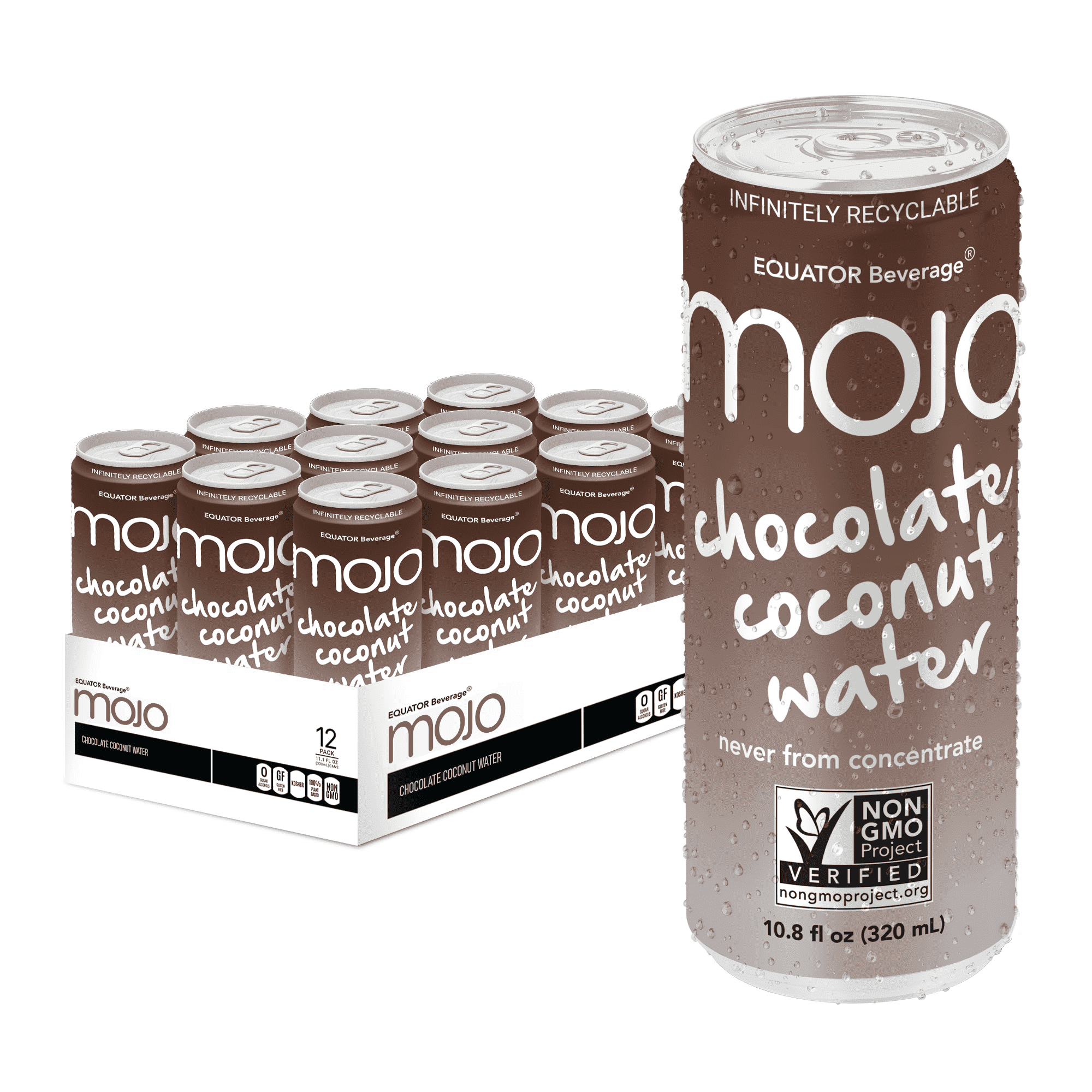 MOJO Chocolate Coconut Water, 10.8 Oz, Hydration and Sports Drink