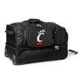 thumbnail image 1 of MOJO Cincinnati Bearcats Black 27'' 2-Wheel Drop Bottom Rolling Duffel Bag, 1 of 7