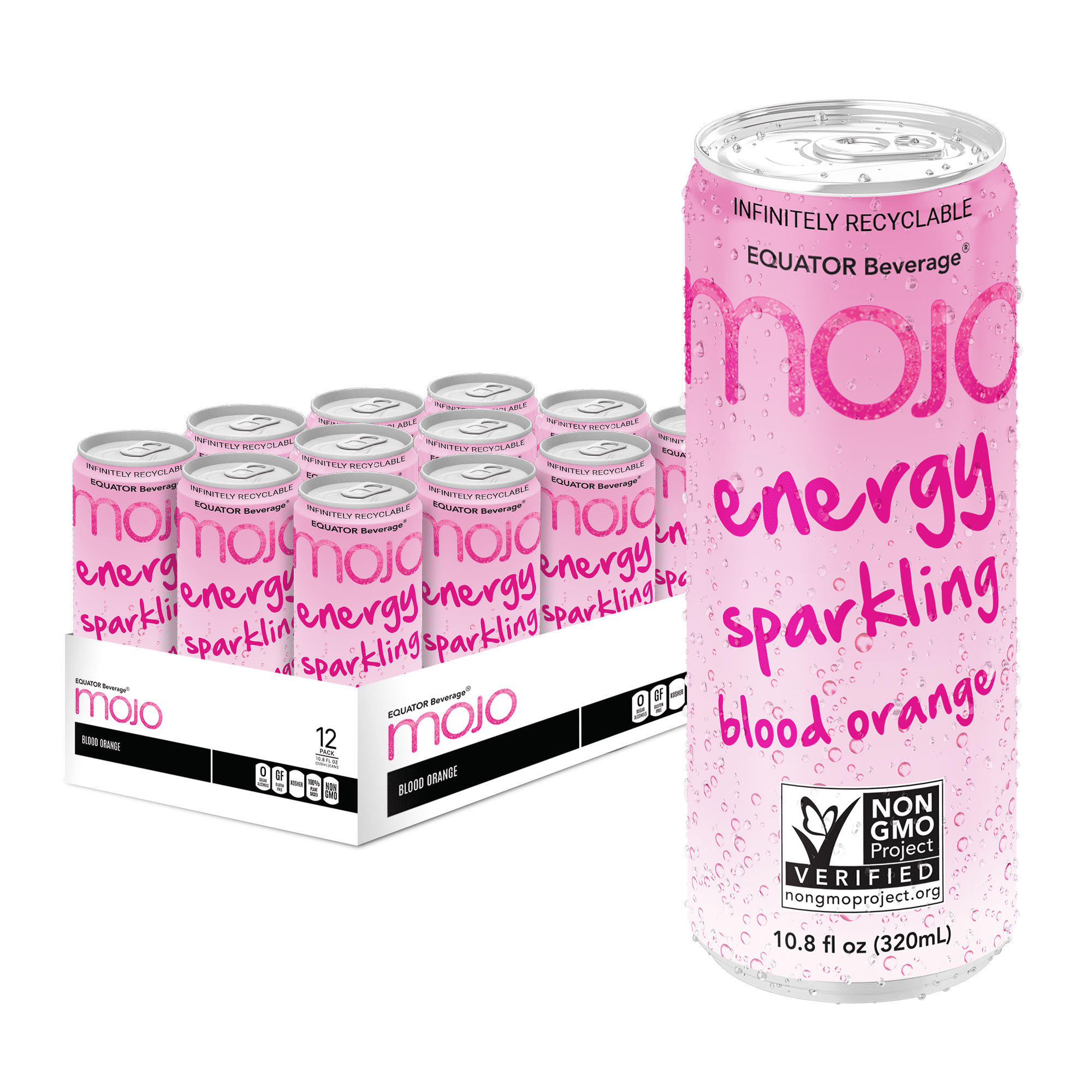 MOJO Coconut Water + Energy sparkling blood orange Energy 136 mg