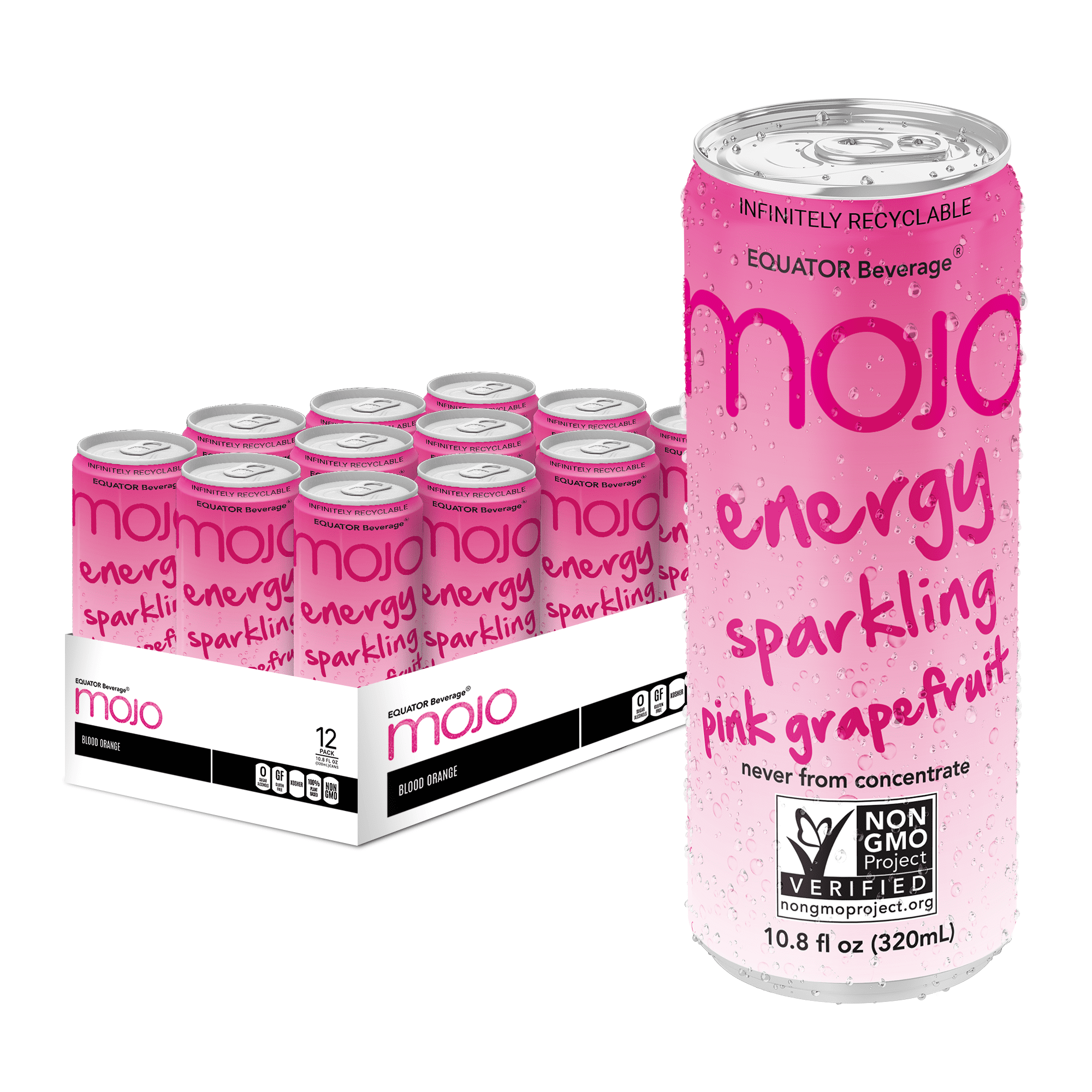 EQUATOR Beverage MOJO Coconut Water, Energy Drink with Caffeine