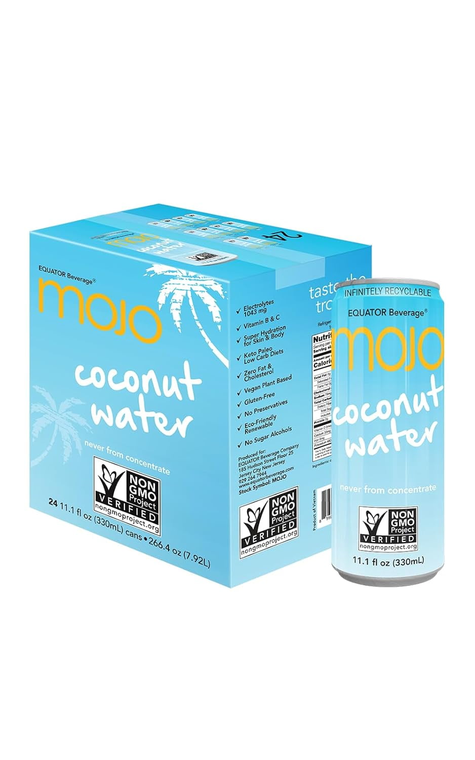 MOJO Coconut Water Hydration & Sports Electrolytes 1043 mg Vitamin