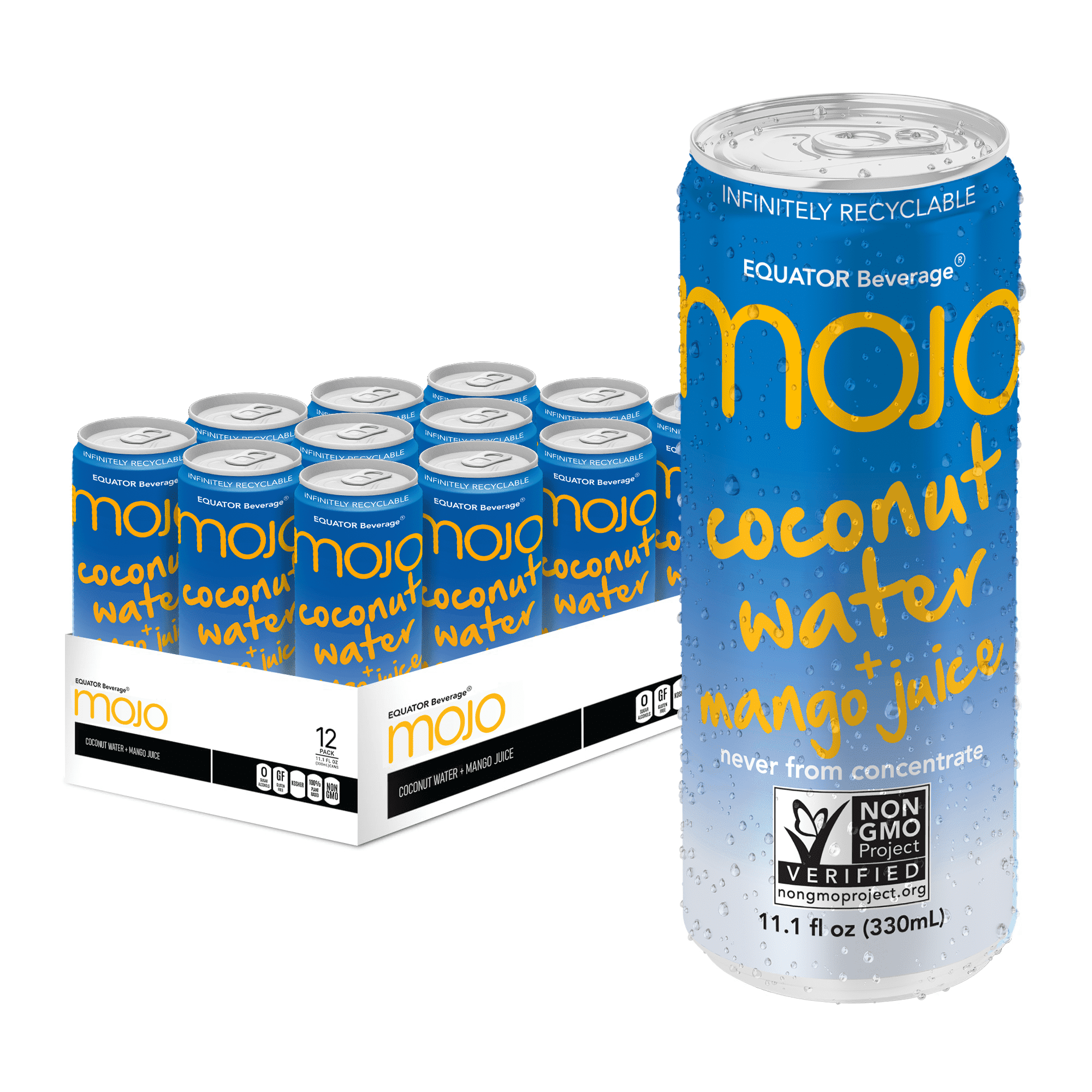 MOJO Coconut Water + Mango Juice | Hydration Drink & Sports Drink