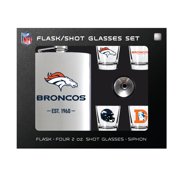 MOJO Denver Broncos Shot Glass & Flask Gift Set