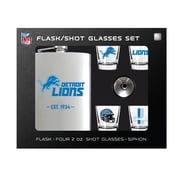 MOJO Detroit Lions Shot Glass & Flask Gift Set