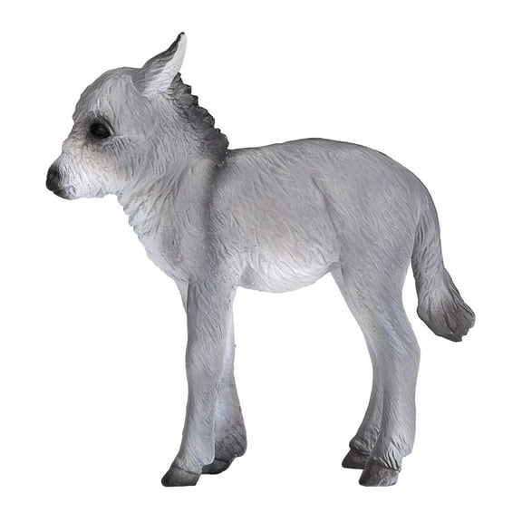 MOJO Donkey Foal Realistic Farm Animal Hand Painted Toy Figurine, Grey