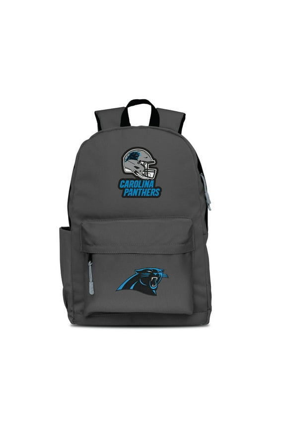 Gray Carolina Panthers Two Logo Campus Backpack