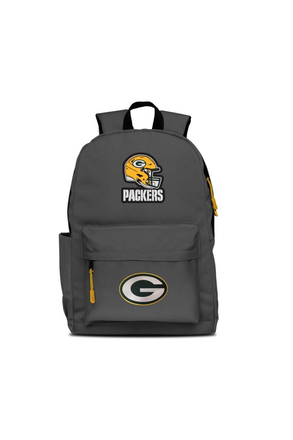 Gray Green Bay Packers Two Logo Campus Backpack