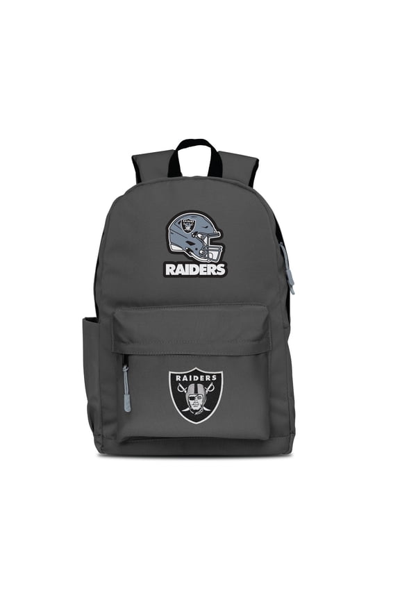 Gray Las Vegas Raiders Two Logo Campus Backpack