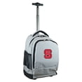 thumbnail image 1 of MOJO Gray NC State Wolfpack 19'' Premium Wheeled Backpack, 1 of 6