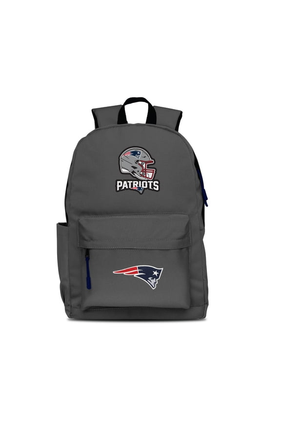 Gray New England Patriots Two Logo Campus Backpack