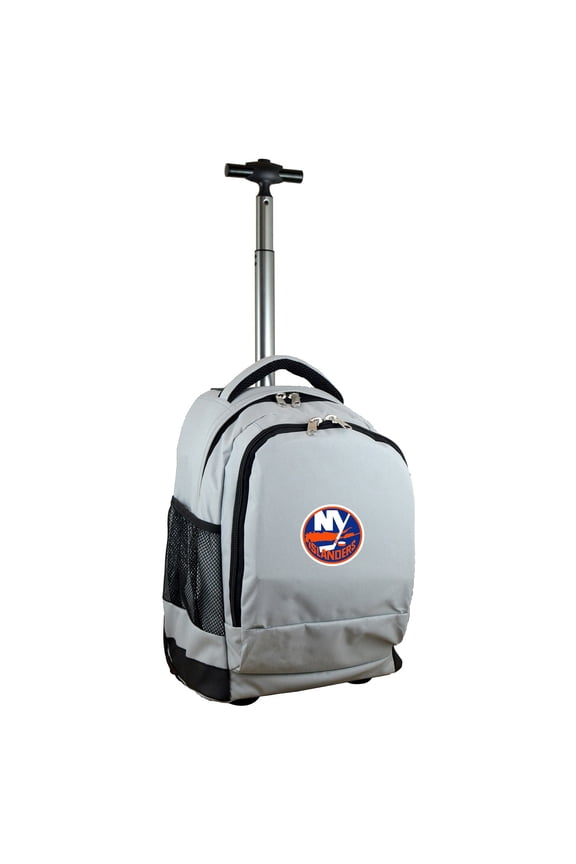 Gray New York Islanders 19'' Premium Wheeled Backpack