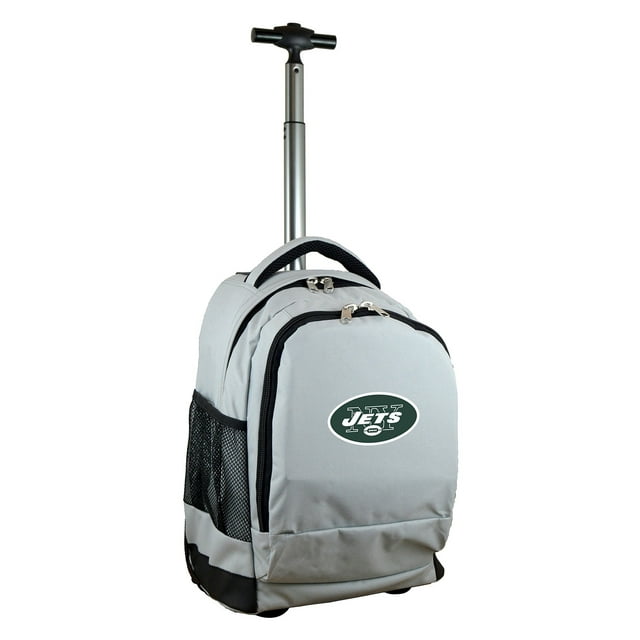 MOJO Gray New York Jets 19'' Premium Wheeled Backpack