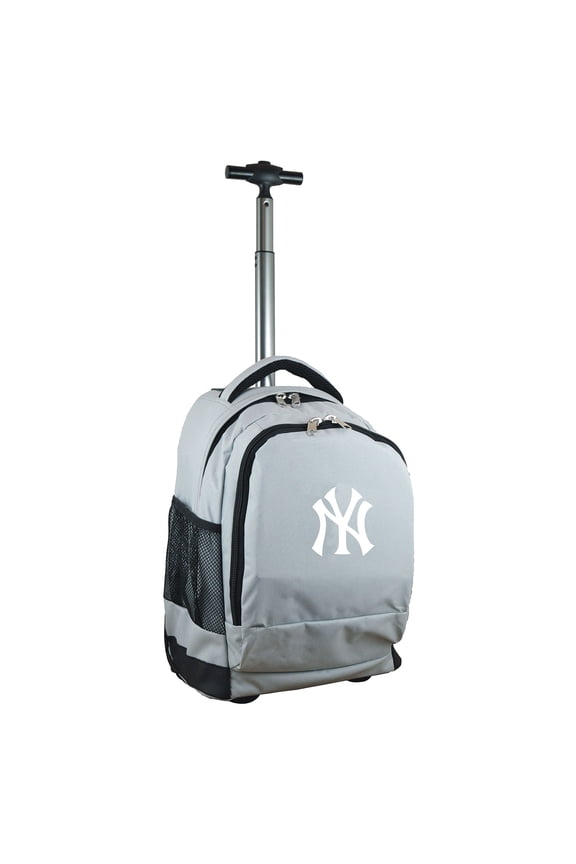 MOJO Gray New York Yankees 19'' Premium Wheeled Backpack