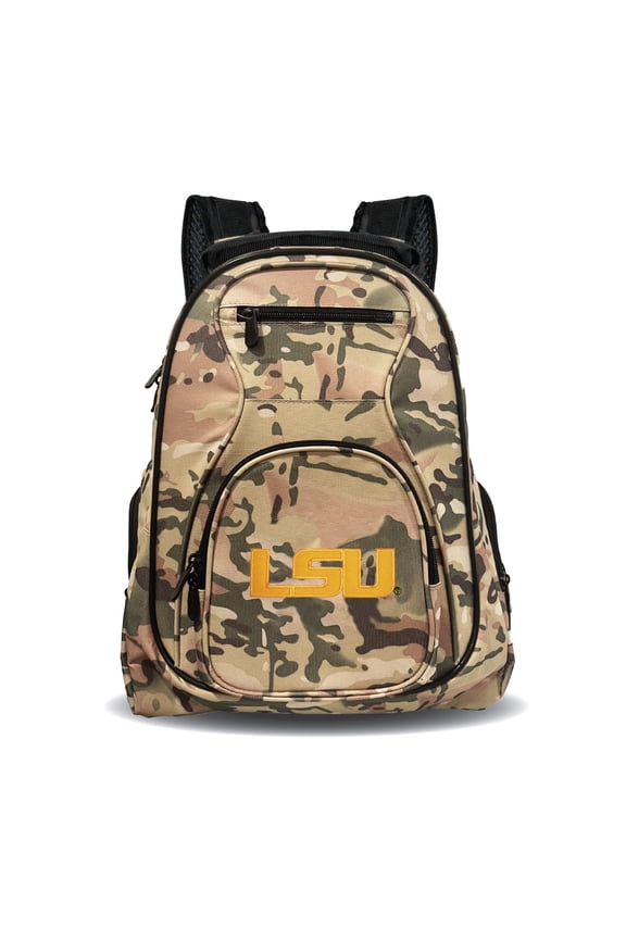LSU Tigers 19" Camo Premium Laptop Backpack
