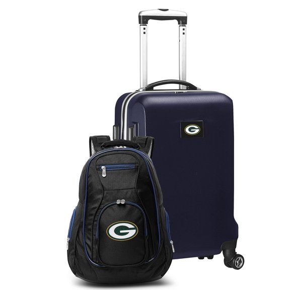 MOJO Navy Green Bay Packers 2-Piece Backpack & Carry-On Set